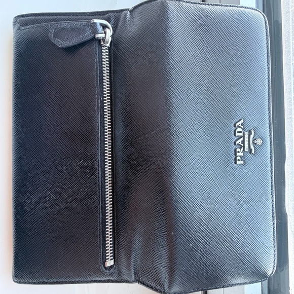 Saffiano Leather Continental Wallet , Taupe interior - Picture 2 of 8